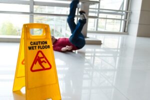man suffering from slip and fall