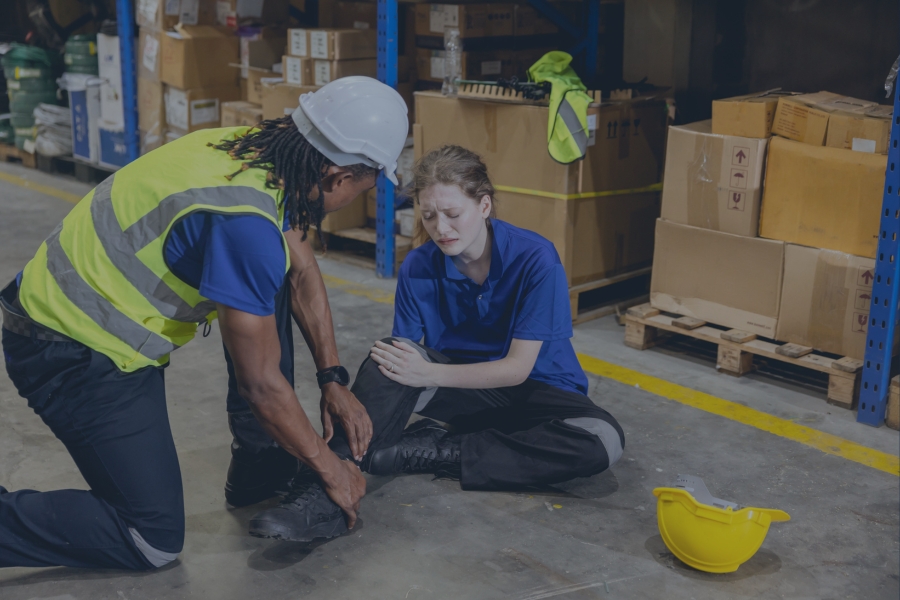 warehouse worker injury example